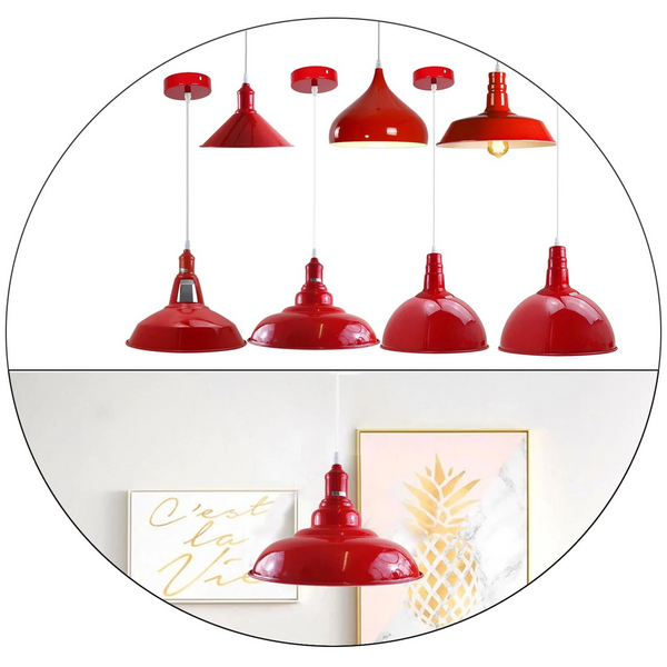 Red Retro Bedroom and Kitchen Pendant Light Shades~1435