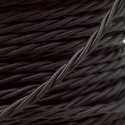 16Ft Twisted Cloth Covered Wire 18 Gauge 3 Conductor Braided Light Cord Black~1504