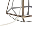 Transparent Triagonal Table Lamp, Brass