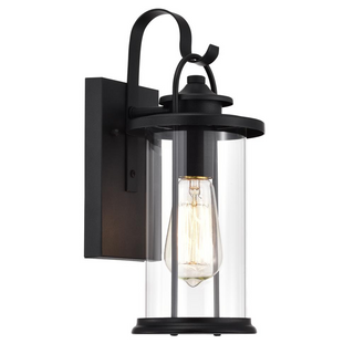 CHLOE Lighting AINSLEY Transitional 1 Light Textured Black Outdoor Wall Sconce 13