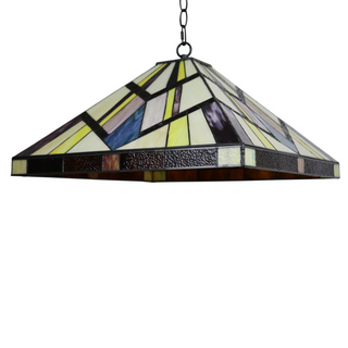 CHLOE Lighting VINCENT Mission Tiffany-style Blackish Bronze 2 Light Pendant 18