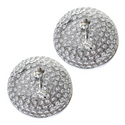 Elegant Designs 2 Light Elipse Crystal Flush Mount Ceiling Light 2 Pack, Chrome