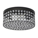 Elegant Designs 12 Inch Elipse Crystal 2 Light Round Ceiling  Flush Mount, Restoration Bronze