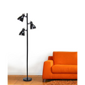 Simple Designs Metal 3-Light Tree Floor Lamp, Black Finish