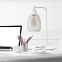 Industrial Mesh Desk Lamp, White