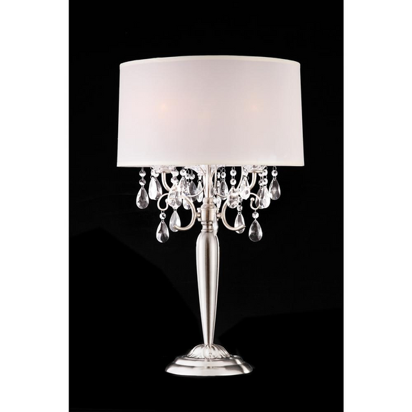 Crystal Silver Table Lamp