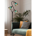 Alassio Teal 3-Light Tiffany Floor Lamp