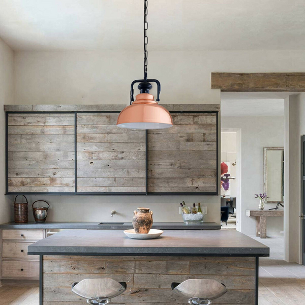 Industrial Chain pendant Light Metal Shade Farmhouse Style Pendant Light~1545