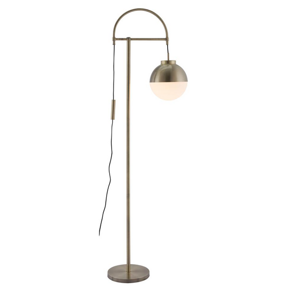 Waterloo Floor Lamp White & Bronze