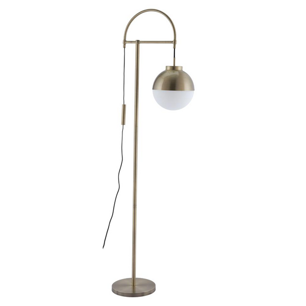 Waterloo Floor Lamp White & Bronze