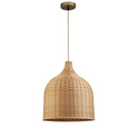 Reely Wicker Rattan Single-Light Pendant