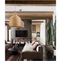 Reely Wicker Rattan Single-Light Pendant