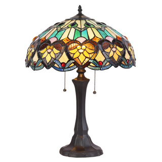 KENDALL Tiffany-style 2 Light Victorian Table Lamp 16