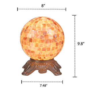 SHELLEY Mosaic 1 Light Dark Bronze Accent Lamp 8