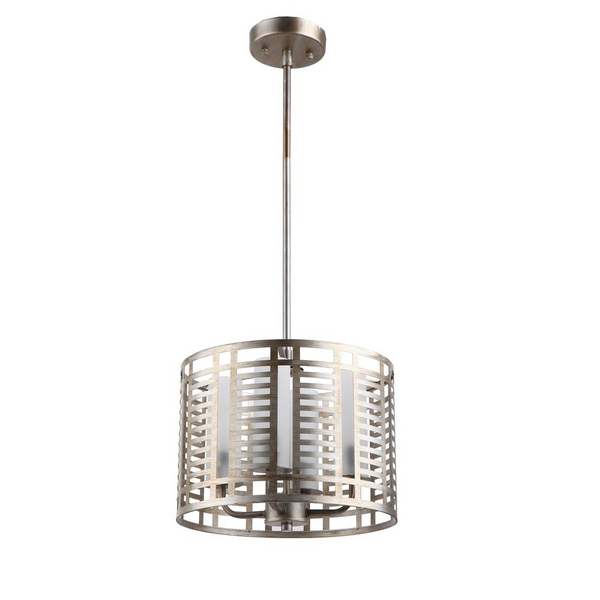 AVERY Industrial 4 Lights Antique Silver Ceiling Pendant 12