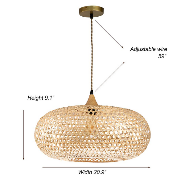 Ele Rattan Pendant Light D20