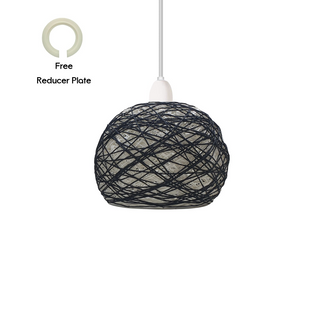 Woven Pendant Lamp Simple Pendant Shade Suspension Lamp Cage~1967