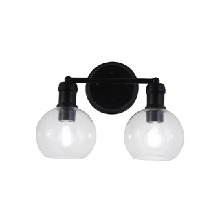 CHLOE Lighting OXA Transitional 2 Light Matt Black Vanity Bathlight 14