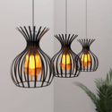 Modern Indoor Black Metal Wire Cage Lamp Shade~4762