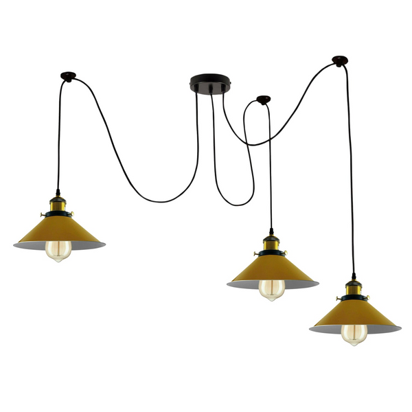 Modern large spider Braided Pendant lamp 1heads Clusters of Hanging Yellow Cone Shades Ceiling Lamp Lighting~3432