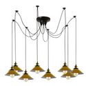 Modern large spider Braided Pendant lamp 1heads Clusters of Hanging Yellow Cone Shades Ceiling Lamp Lighting~3432