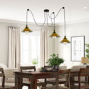 Modern large spider Braided Pendant lamp 1heads Clusters of Hanging Yellow Cone Shades Ceiling Lamp Lighting~3432