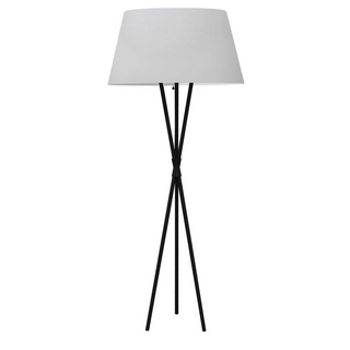 1LT Floor Lamp, MB, WH Shade