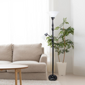 Torchiere Floor Lamp with Reading Light and Marble Glass Shades