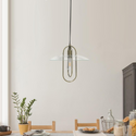 Lalia Home 1 Light Elongated Metal Pendant Light, Antique Brass