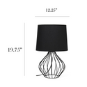 Geometrically Wired Table Lamp, Black