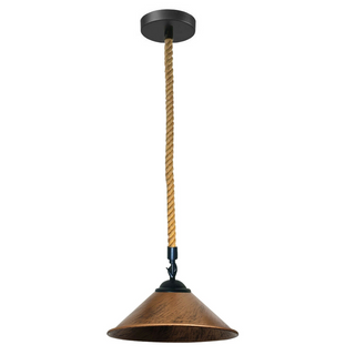 Brushed Copper Cone Lamp Shade With Hemp Pendant~2022