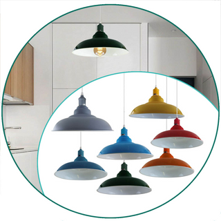 Colours Industrial Retro Loft Metal Ceiling Lamp Shade Pendant Light~1642