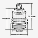 Threaded Holder Copper E26 Base Screw Thread Bulb Socket Lamp Holder Pack 3