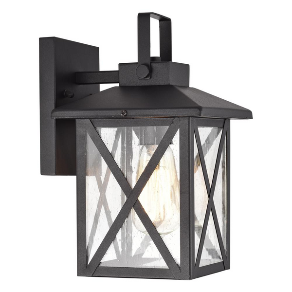 CHLOE Lighting LAWRENCE Transitional 1 Light Textured Black Outdoor Wall Sconce 11