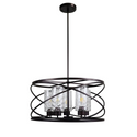 CHLOE Lighting IRONCLAD Industrial-Style Oil Rubbed Bronze 5 Light Large Pendant 23