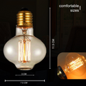 E26 MushRoom 60W Vintage Retro Industrial Filament Bulb~1144