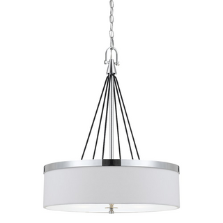 60W X 3 Rimini Pendant Fixture With Hardback Fabric Shade