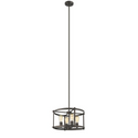 IRONCLAD Farmhouse 4 Light  Rubbed Bronze Convertible Ceiling Pendant 17.5