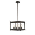 IRONCLAD Farmhouse 4 Light  Rubbed Bronze Convertible Ceiling Pendant 17.5