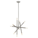 ADALYNN Transitional 10 Light Brushed Nickel Ceiling Pendant 19