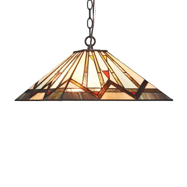 MANTON Mission 2 Light Blackish Bronze Ceiling Pendant 16