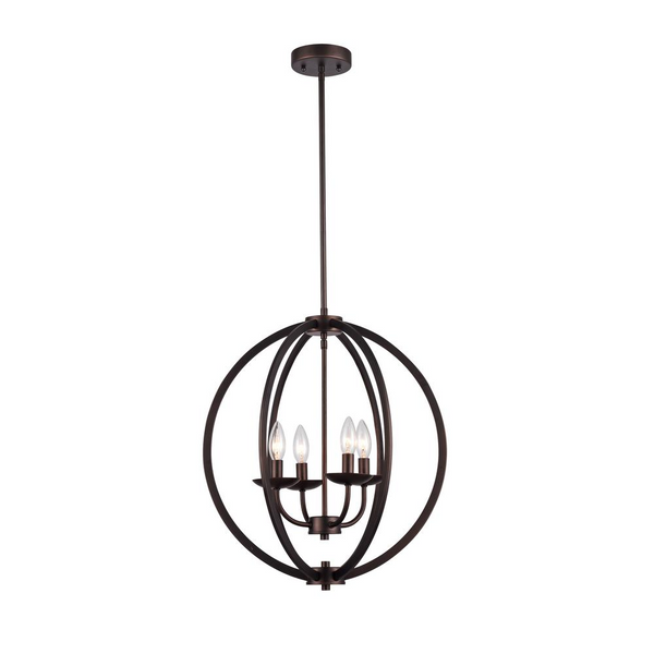 OSBERT Industrial-style 4 Light Rubbed Bronze Ceiling Pendant 18