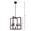 IRONCLAD Farmhouse 5 Light Oil Rubbed Bronze Ceiling Pendant 18