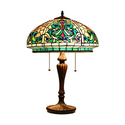 CHLOE Lighting DOLORIS Tiffany-Style Victorian Stained Glass Table Lamp, 17