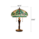 CHLOE Lighting DOLORIS Tiffany-Style Victorian Stained Glass Table Lamp, 17