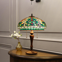 CHLOE Lighting DOLORIS Tiffany-Style Victorian Stained Glass Table Lamp, 17