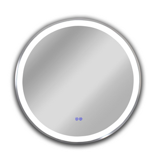 CHLOE Lighting LUMINOSITY- Embedded Round TouchScreen LED Mirror 3 Color Temperatures 3000K-6000K 24