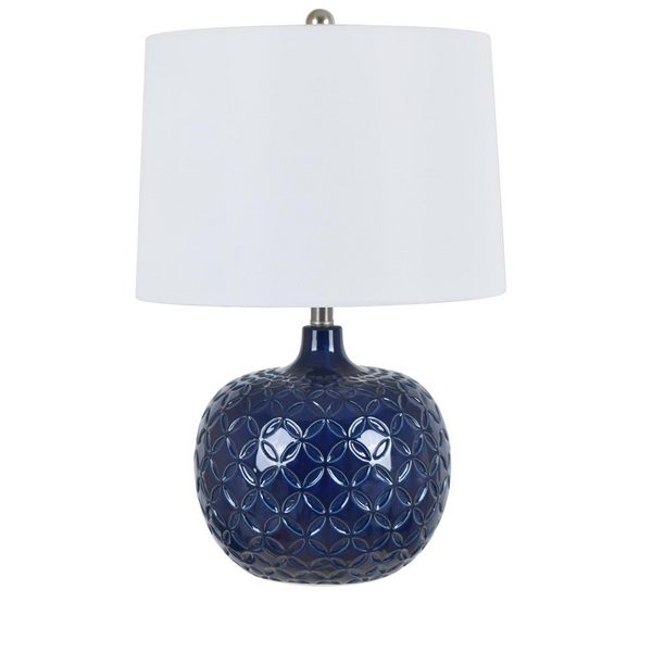 Lorna Navy Blue Ceramic Lamp
