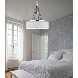 60W X 3 Rimini Pendant Fixture With Hardback Fabric Shade