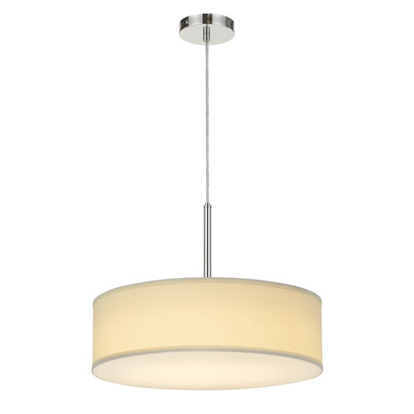 LED 18W Dimmable Pendant With Diffuser And Hardback Fabric Shade, FX3731OW